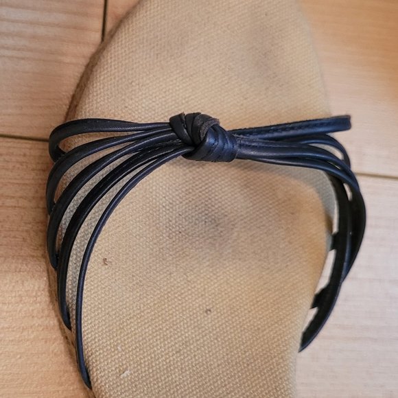 Brass Plum Espradilles with Ankle Straps Size 6 - Picture 4 of 6